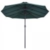 Zahradní dvojitý slunečník 460 x 270 cm | zelený