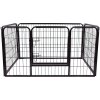 Kovová ohrádka pro pejsky a štěňata 125 x 80 x 70 cm | černá