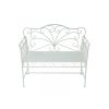 Zahradní lavička kovová 2-místná | antik bílá