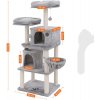 Škrabadlo pro kočky 152 cm | šedé