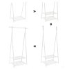 Stojan na oblečení a boty kovový | bílý