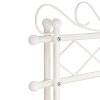 Stojan na oblečení a boty kovový ozdobný | bílý