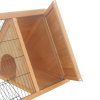 8315 3 dreveny vybeh pro kraliky morcata a jine hlodavce 116 x 62 x 53 cm hnedy
