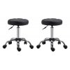 Otočná pracovní stolička 2 ks | černá