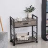 Industriální pojízdný servírovací stolek 60 x 30 x 65 cm | šedý