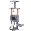 Škrabadlo pro kočky 40 x 40 x 124 cm | šedé