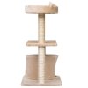 Škrabadlo pro kočky 61 x 41 x 81 cm | béžové