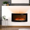 Elektrický krb na zeď LED 1000/2000W | černý