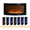 Elektrický krb na zeď LED 1000/2000W | černý