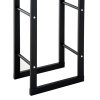 Zásobník na krbové dřevo 60 x 25 x 100 cm | černý