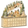 10023 dreveny adventni kalendar s led osvetlenim 45 x 13 x 43 cm