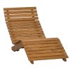 Zahradní ergonomické lehátko z modřínového dřeva 66 x 170 x 77 cm