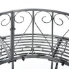 Zahradní kovová lavička kruhová 160 x 90 cm