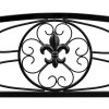 Zahradní závěsná lavička kovová 132 x 63 x 58 cm | černá