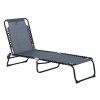 Zahradní skládací lehátko 197 x 58 x 76 cm | tmavě šedé