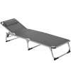 Zahradní skládací lehátko 189 x 60 x 76 cm | šedé