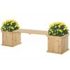 Zahradní lavička s truhlíky 176 x 38 x 40 cm
