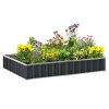 Vyvýšený zahradní záhon 258 x 90 x 30 cm | šedý