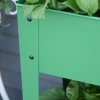 Zahradní kovový truhlík s policí 104 x 39 x 80 cm | zelený