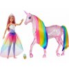 Mattel Barbie Dreamtopia Magický kouzelný lehký jednorožec s panenkou FXT26
