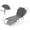 Zahradní skládací lehátko 187 x 55 x 24 cm | šedé