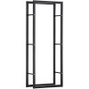 Zásobník na krbové dřevo 60 x 25 x 150 cm | černý