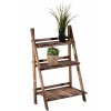 Dřevěný stojan na květiny s policemi 60 x 37 x 93 cm