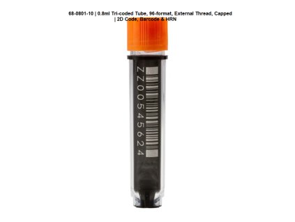 0.8ml Tri-Coded Tube, 96-format, External Thread