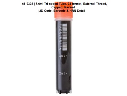7.6ml Tri-coded Tube, 24-format, External Thread