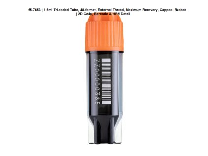 1.6ml Tri-coded Tube, 48-format, External Thread, Maximum Recovery