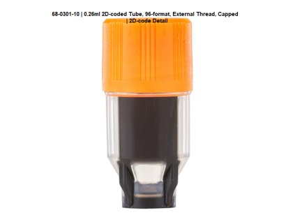 0.26ml 2D-coded Tube, 96-format, External Thread
