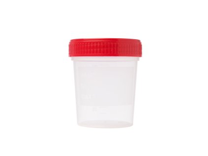 Nádoba na vzorky 120 ml, PP, šrobovací uzáver, nesterilná, bez predmontovaného uzáveru