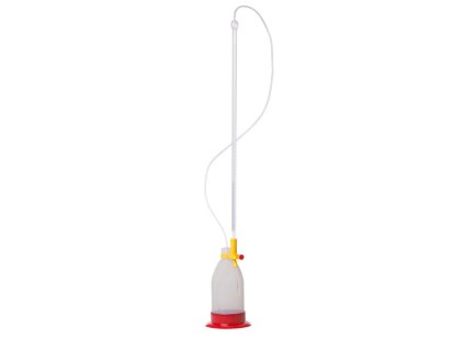 Byreta se Schellbachovým pruhom typu Schilling, 15 ml, sklenená, automatická, tr. B., s 1000 ml LDPE fľašou a držiakom