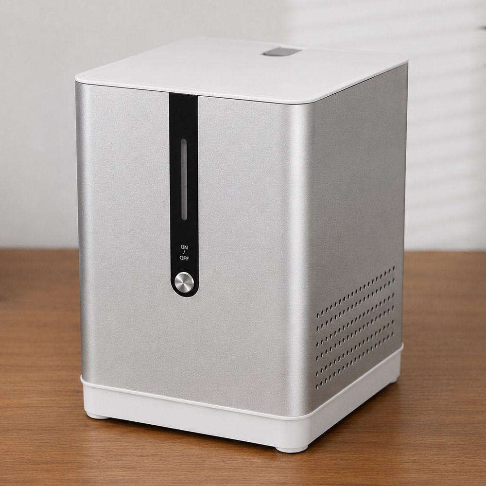 H2-MINI molecular hydrogen inhaler for home wellness routine on a table