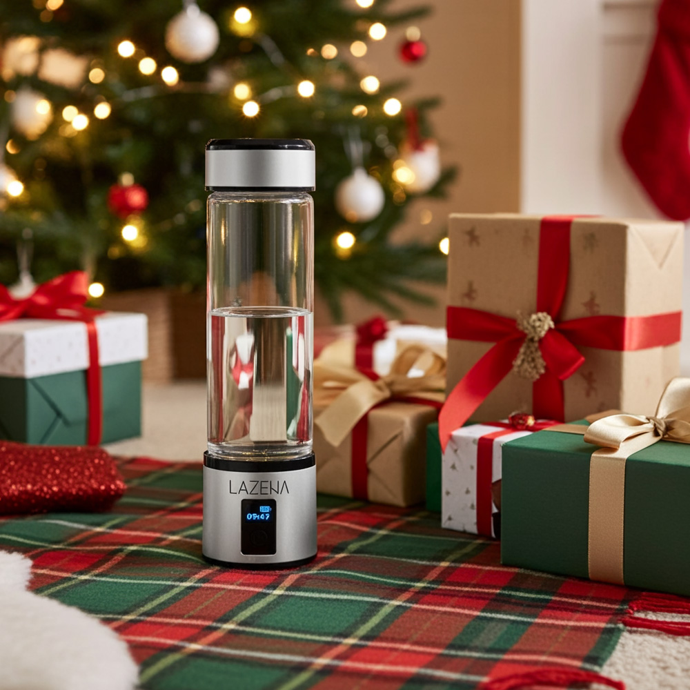 LAZENA molecular hydrogen water bottle as a gift, hydrogen water bottle for a healthy lifestyle