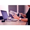 Glass Hydrogen Water Bottle HB-H04M (Black) 400ml  + Free inhalation set