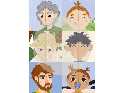 půlené obrázky rodina