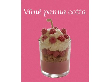 Zdobená svíčka panna cotta