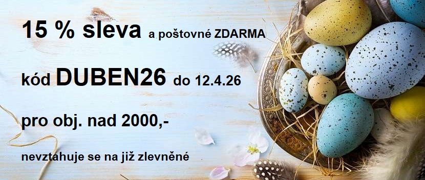 SLEVA DO 12.4.2026 15 % A DOPRAVNÉ ZDARMA
