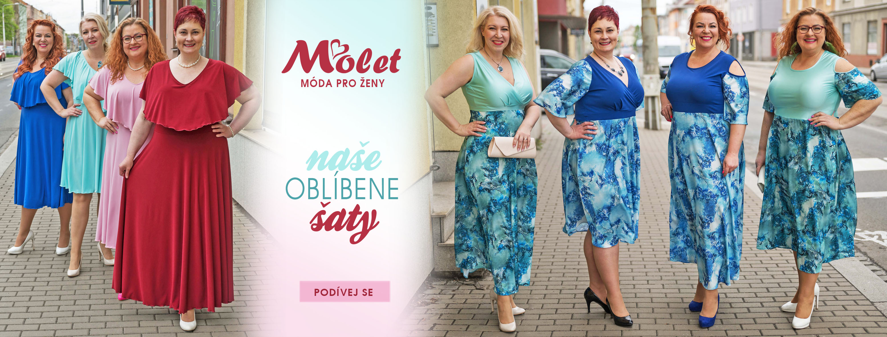 Dámské šaty pro plnoštíhlé