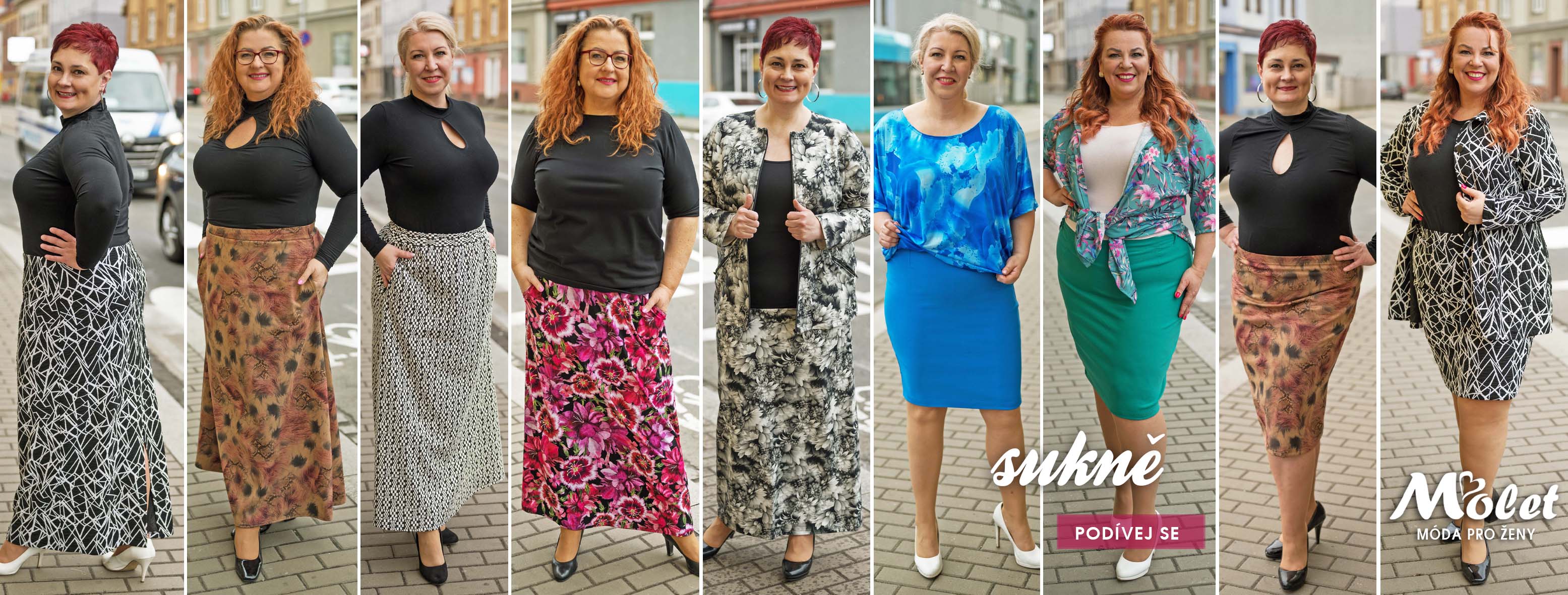 sukně pro plnoštíhlé