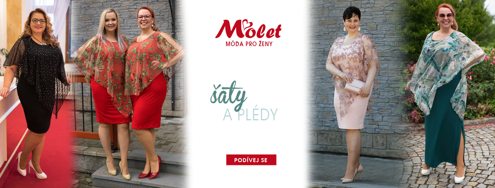 Šaty pro plnoštíhlé s plédem