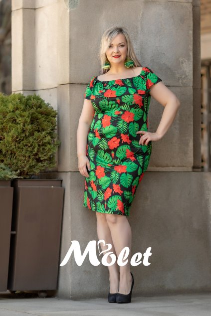 Flo krátké šaty s volánem Tropic