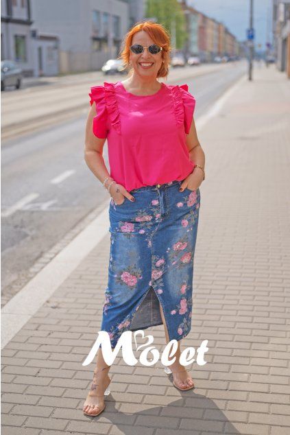 Dámská sukně Jeans růže
