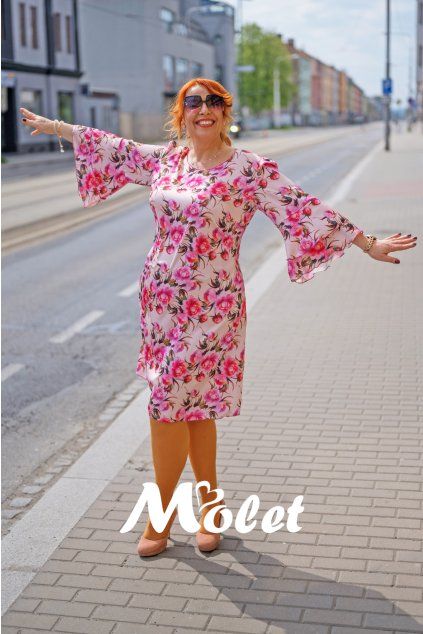 Kelza hedvábné šaty Pivoňka