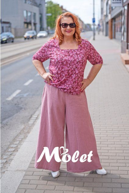 lněné kalhoty xxl Molet.cz