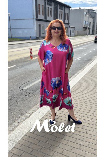 Kikina šaty tmavě růžové