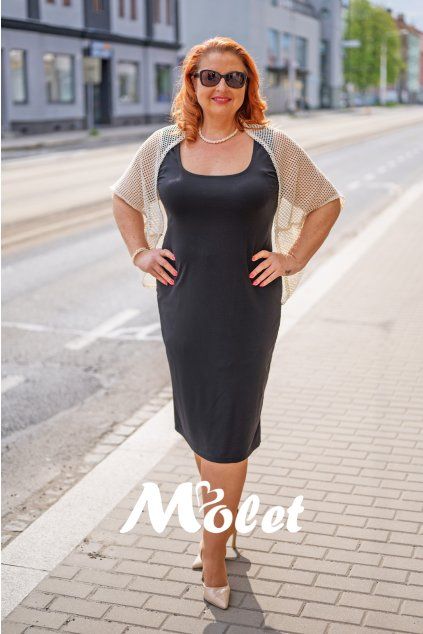 Návlek na šaty béžová síťka