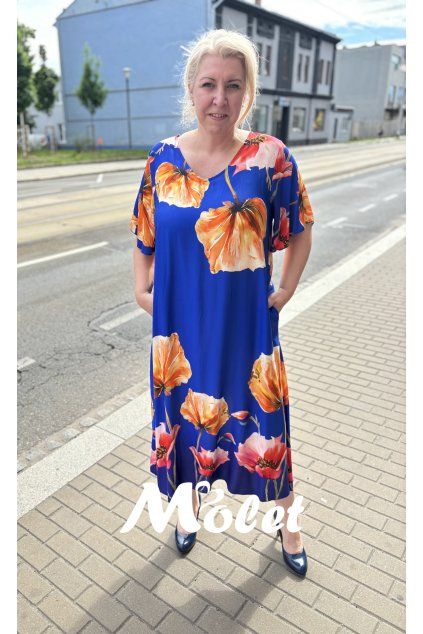 Kikina šaty královsky modré