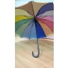 Děštník UNI holový duhové okraje vystřelovací